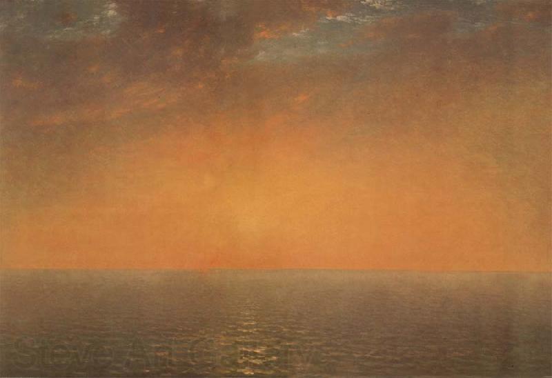 John Frederick Kensett Sonnenuntergang am Meer France oil painting art